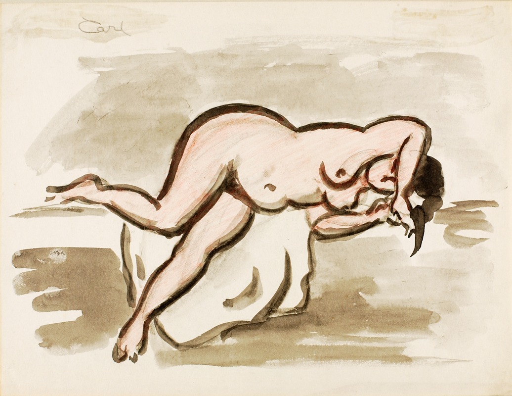 Reclining Female Nude — Карл Ньюман