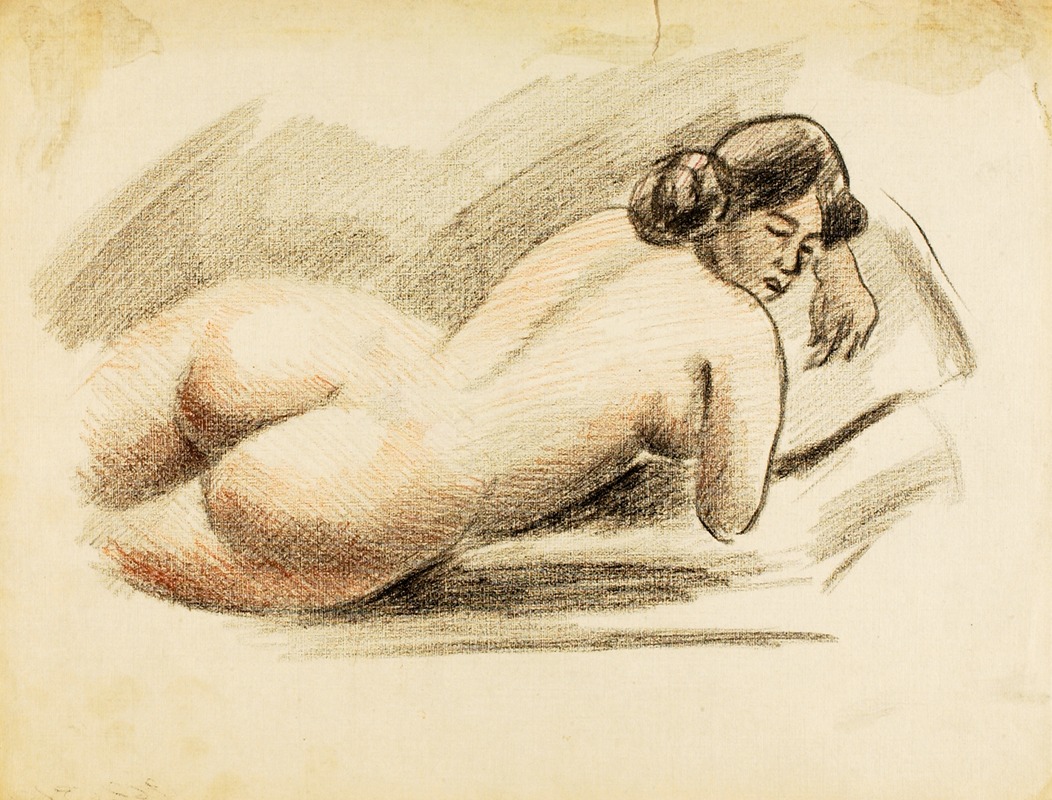 Reclining Female Nude — Карл Ньюман