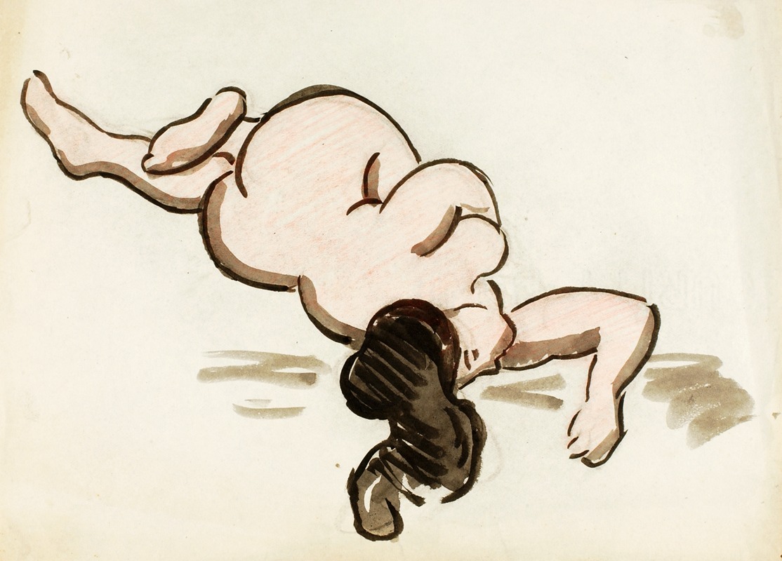 Reclining Female Nude — Карл Ньюман