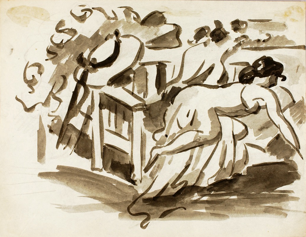 Reclining Woman by Карл Ньюман — digital art print download