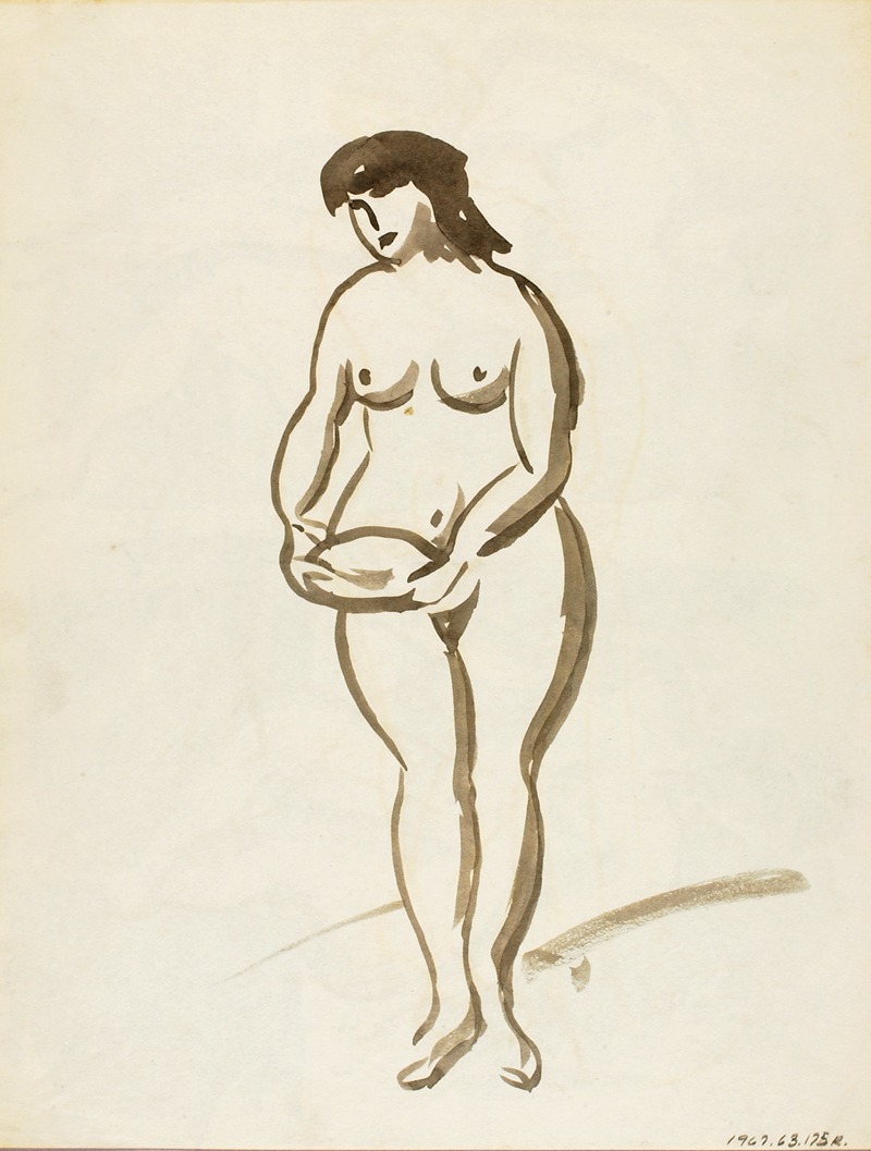 Standing Female Nude by Карл Ньюман — digital art print download