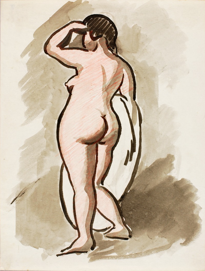 Standing Female Nude by Карл Ньюман — digital art print download