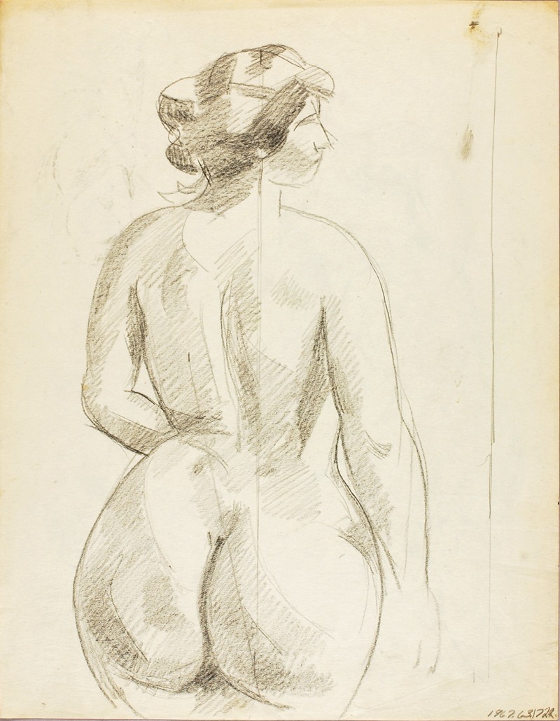 Standing Female Nude by Карл Ньюман — digital art print download