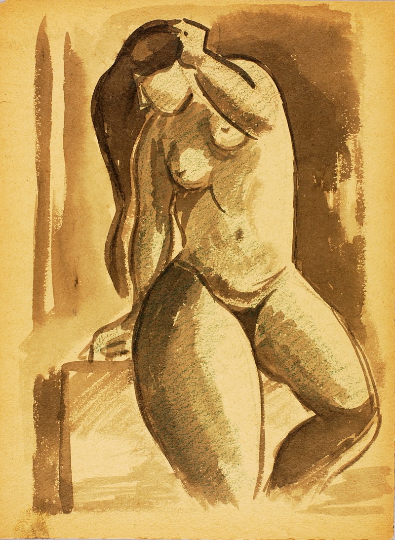 Standing Female Nude by Карл Ньюман — digital art print download