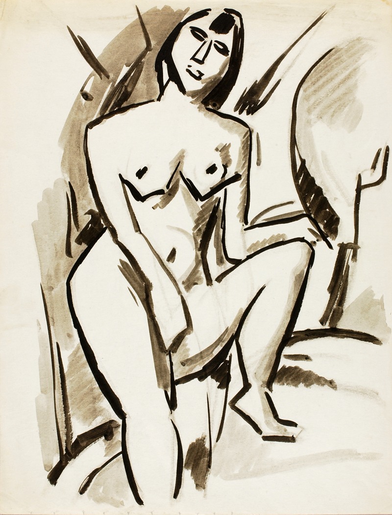 Standing Female Nude by Карл Ньюман — digital art print download
