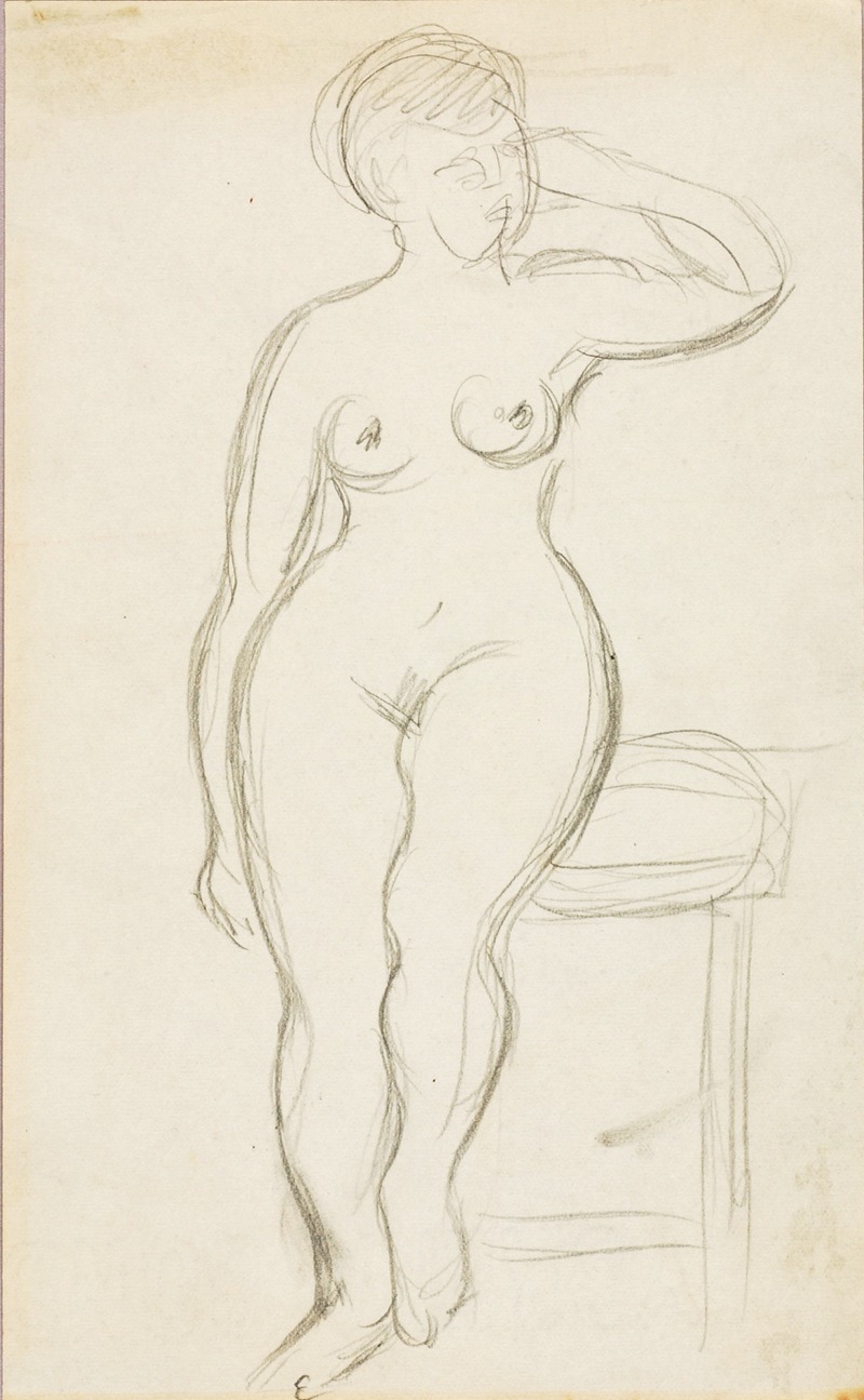 Standing Female Nude by Карл Ньюман — digital art print download
