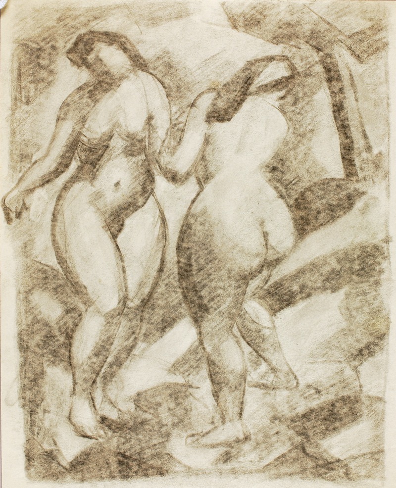 Two Female Nudes by Карл Ньюман — digital art print download