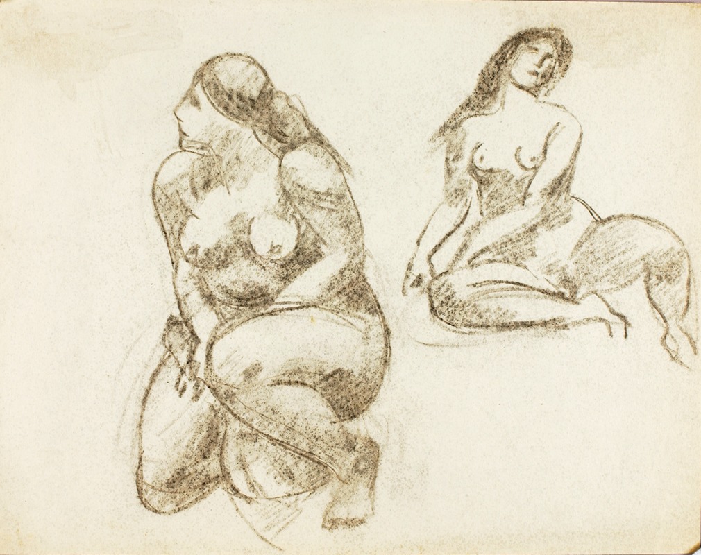 Two Female Nudes by Карл Ньюман — digital art print download