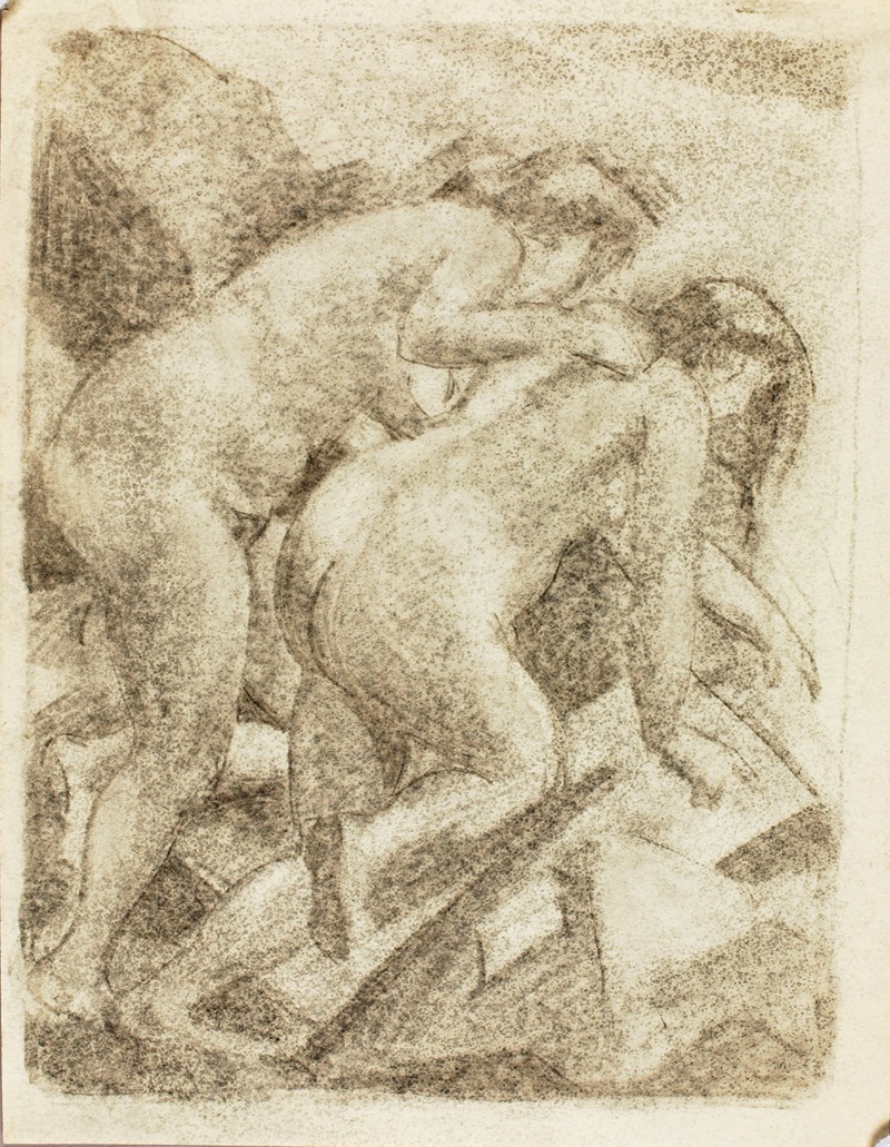 Two Nude Female Figures by Карл Ньюман — digital art print download