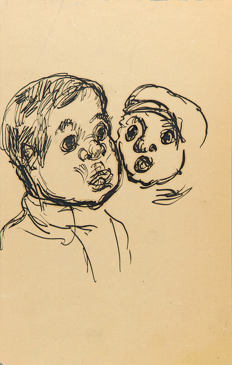 Heads of Two Children — Christoph Voll