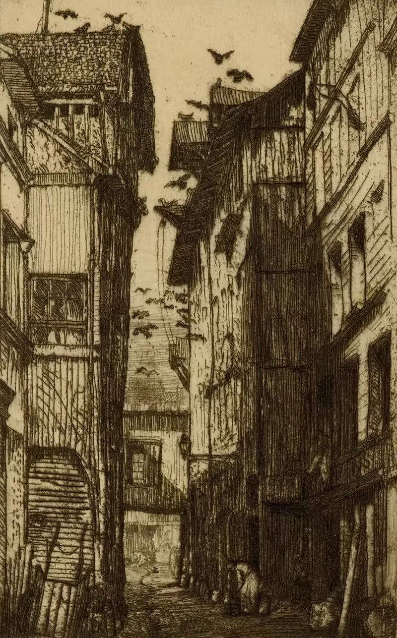 Улица Голубей, Руэн by Дональд Шоу МаКлафлан — digital art print download