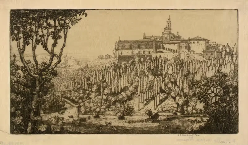 Чертоза, Флоренция by Дональд Шоу МаКлафлан, 1905 — digital art print download