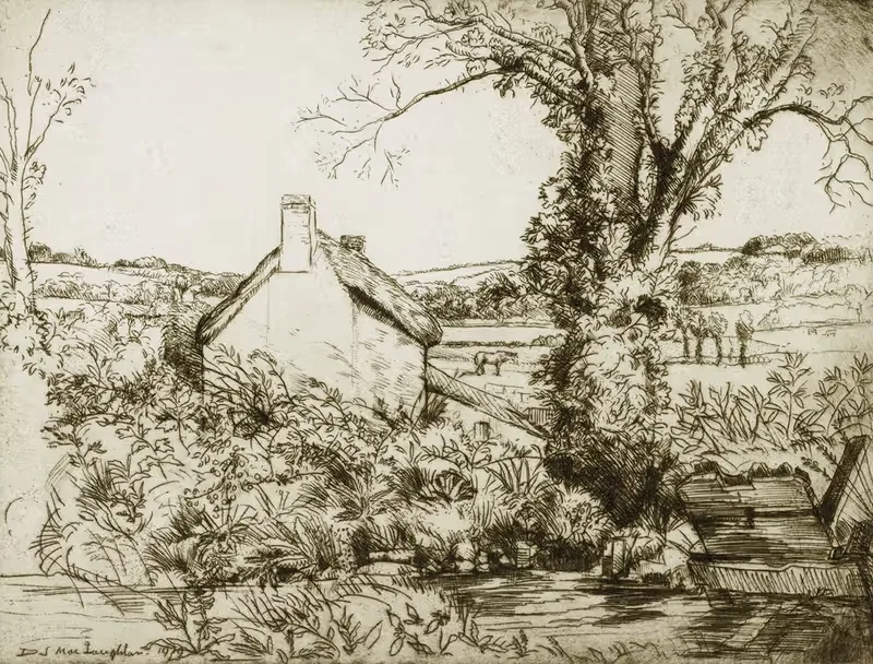 The Miller’s Cottage by Donald Shaw MacLaughlan — digital art print download
