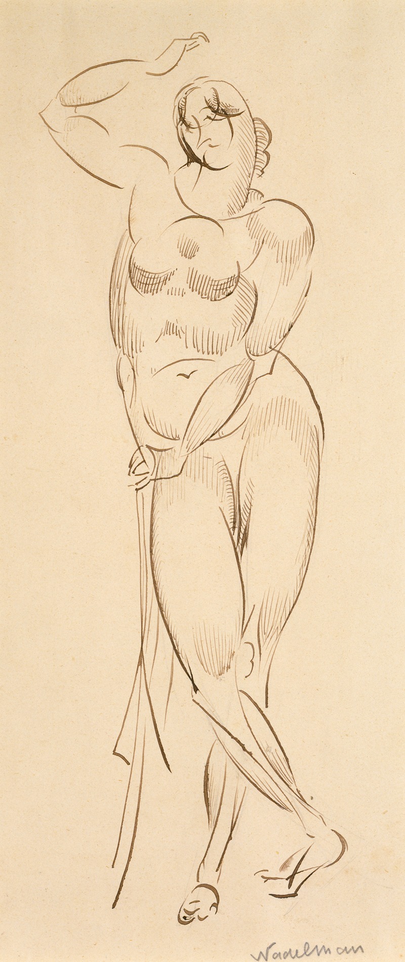 Standing Female Nude by Эли Надельман — digital art print download