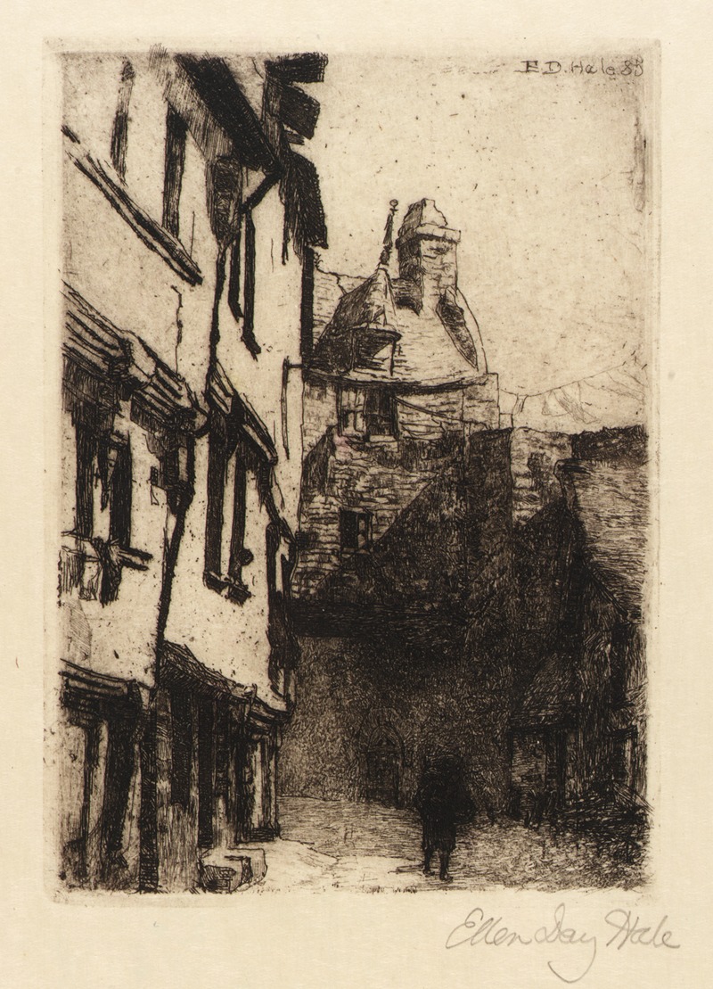 Street, Mont St. Michel by Эллен Дэй Хейл, 1885 — digital art print download