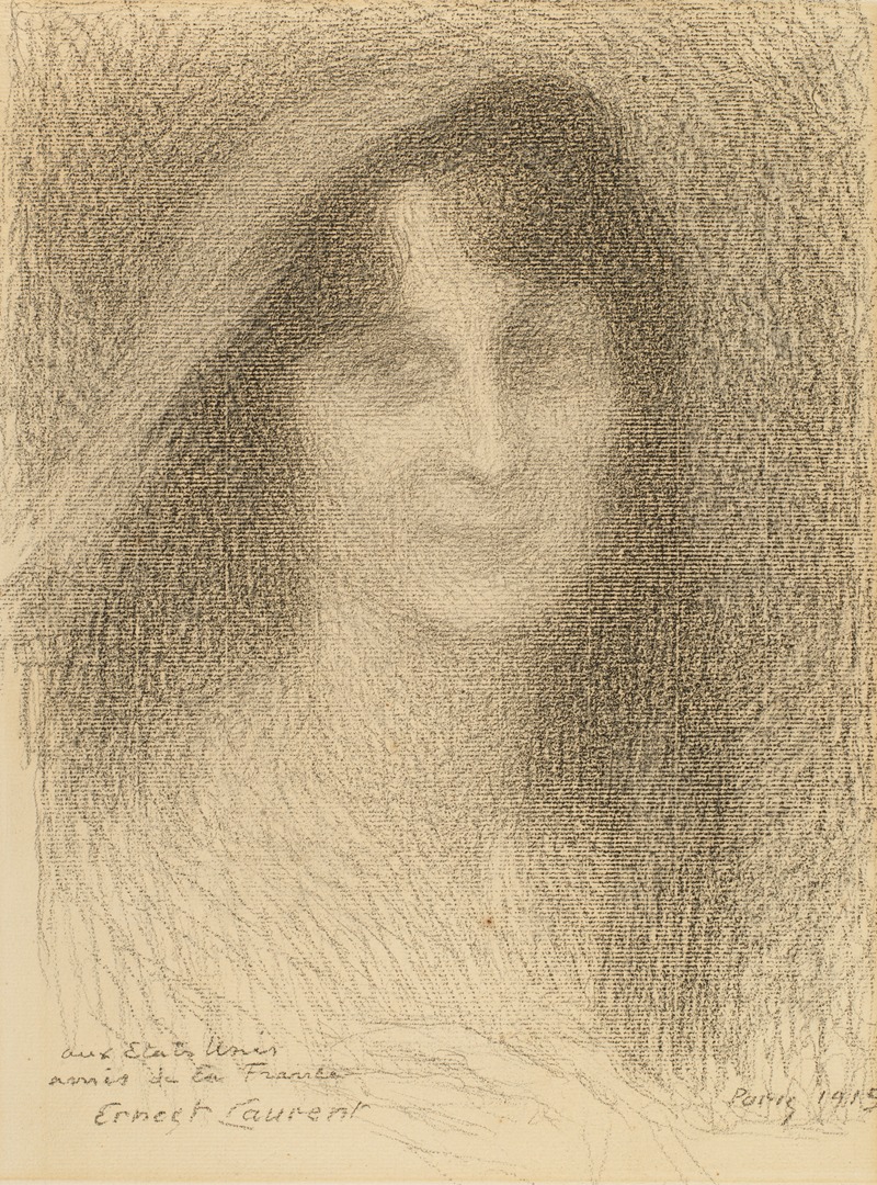 Female Head by Ernest Joseph Laurent, 1915 — digital art print download