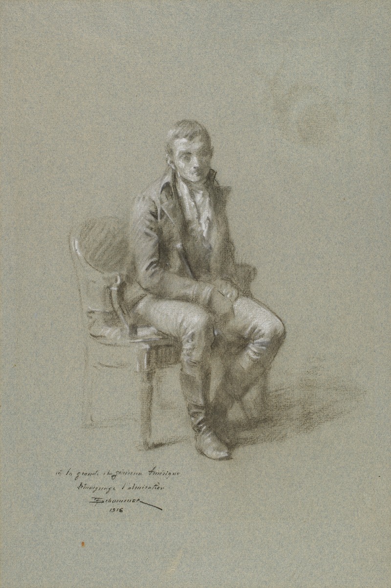 Seated Male Figure by Франсуа Шоммер, 1915 — digital art print download