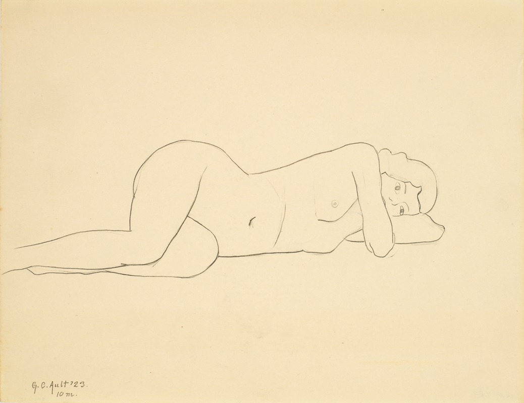 Reclined female figure by Джордж Копленд Олт, 1923 — digital art print download