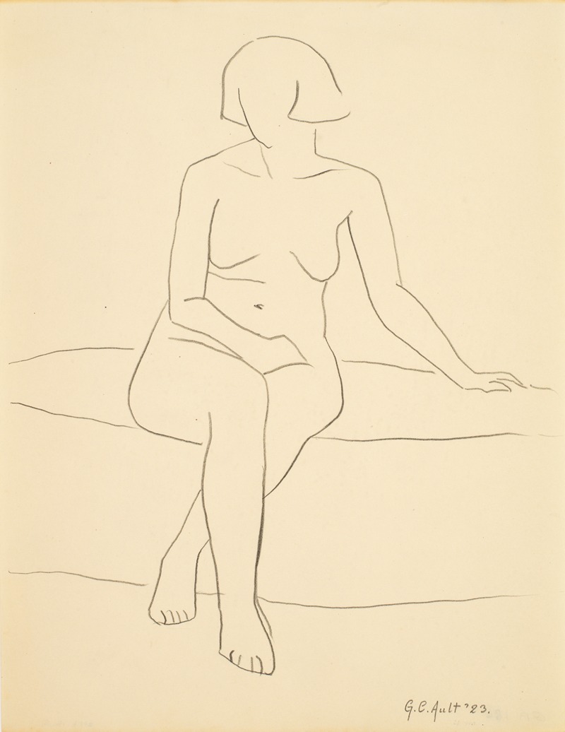 Seated female figure by Джордж Копленд Олт, 1923 — digital art print download