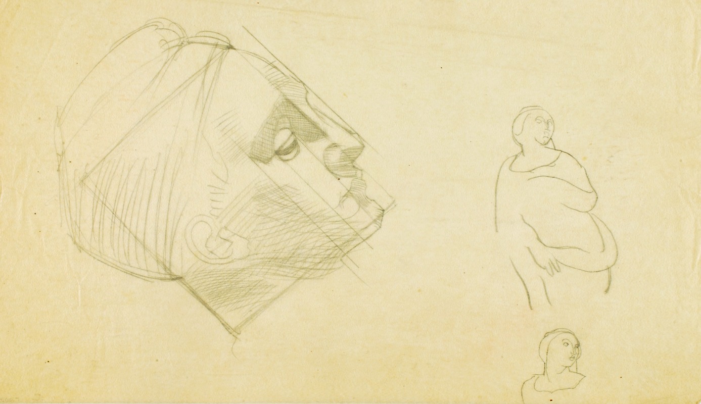 Untitled–Head, Two Women, studies by Джордж Грей Барнард — digital art print download