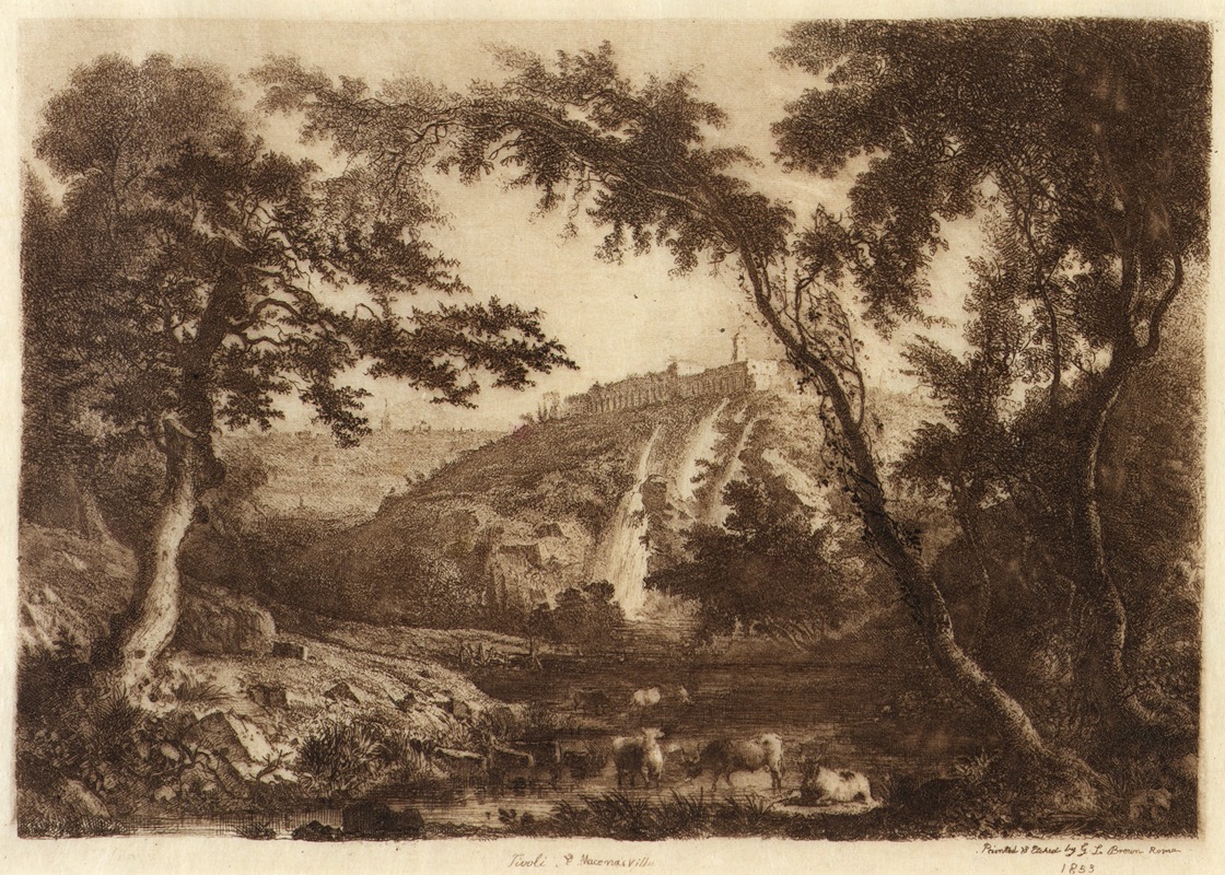 Tivoli and Macena's Villa by Джордж Лоринг Браун, 1853 — digital art print download