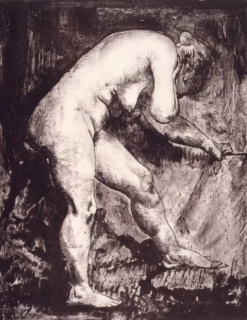 Стоящий ню, наклоняющийся вперед by Джордж Уэсли Беллоуз, 1916 — digital art print download