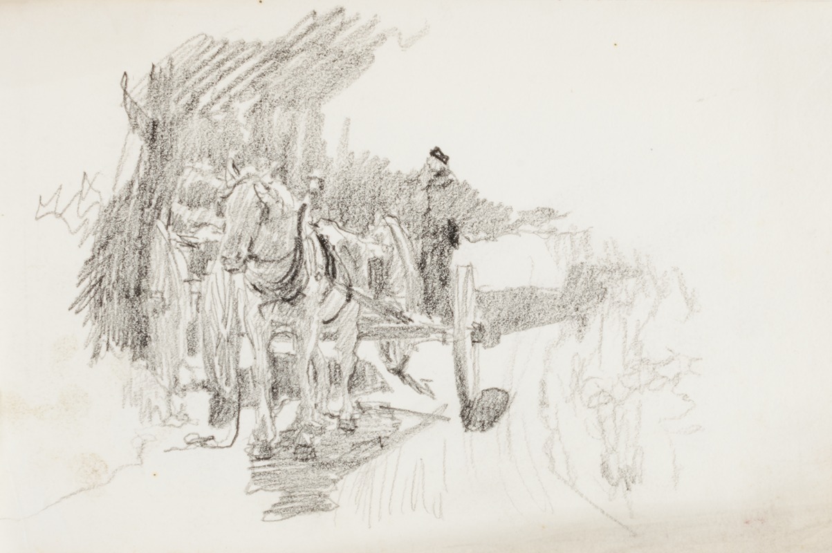 Horse Drawn Cart by Говард Рассел Батлер — digital art print download