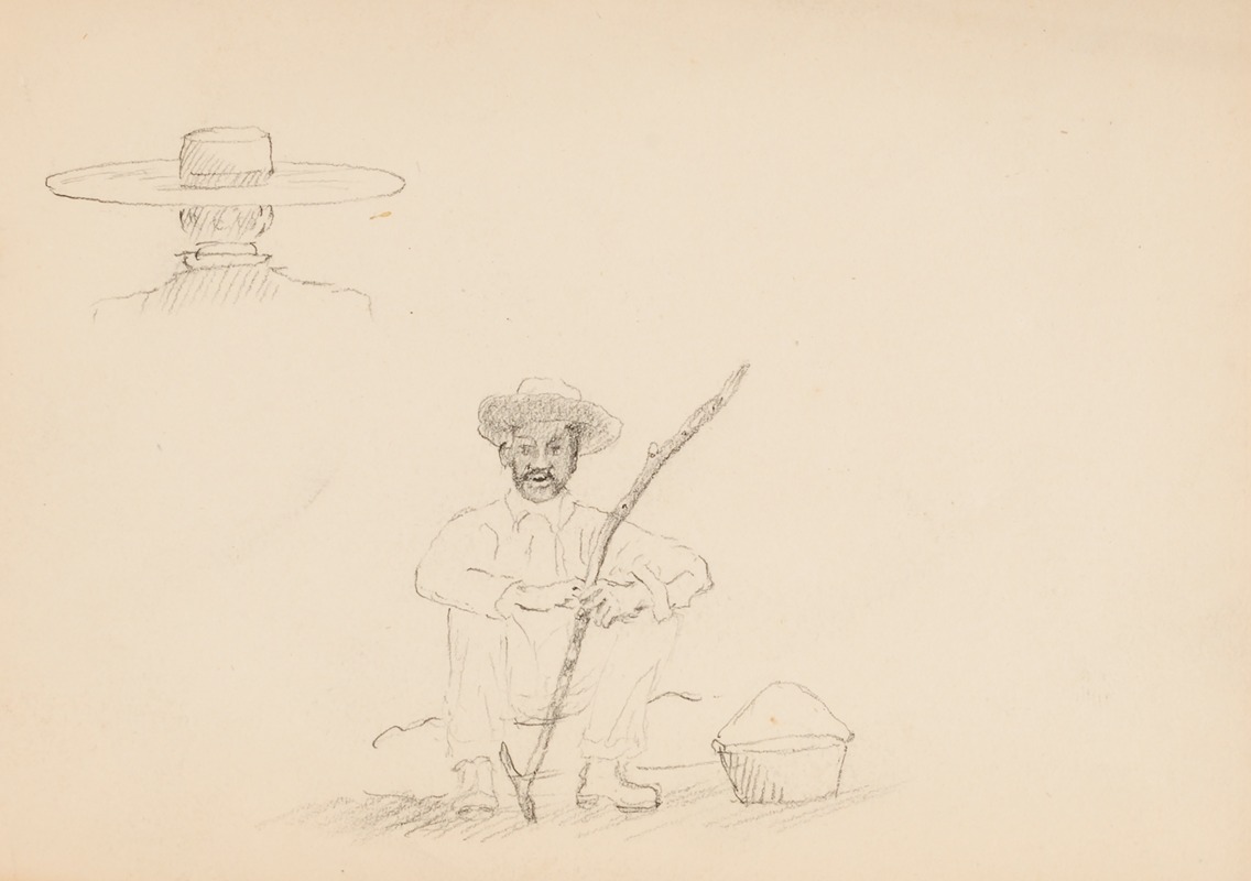 Seated Man with Stick by Howard Russell Butler — digital art print download