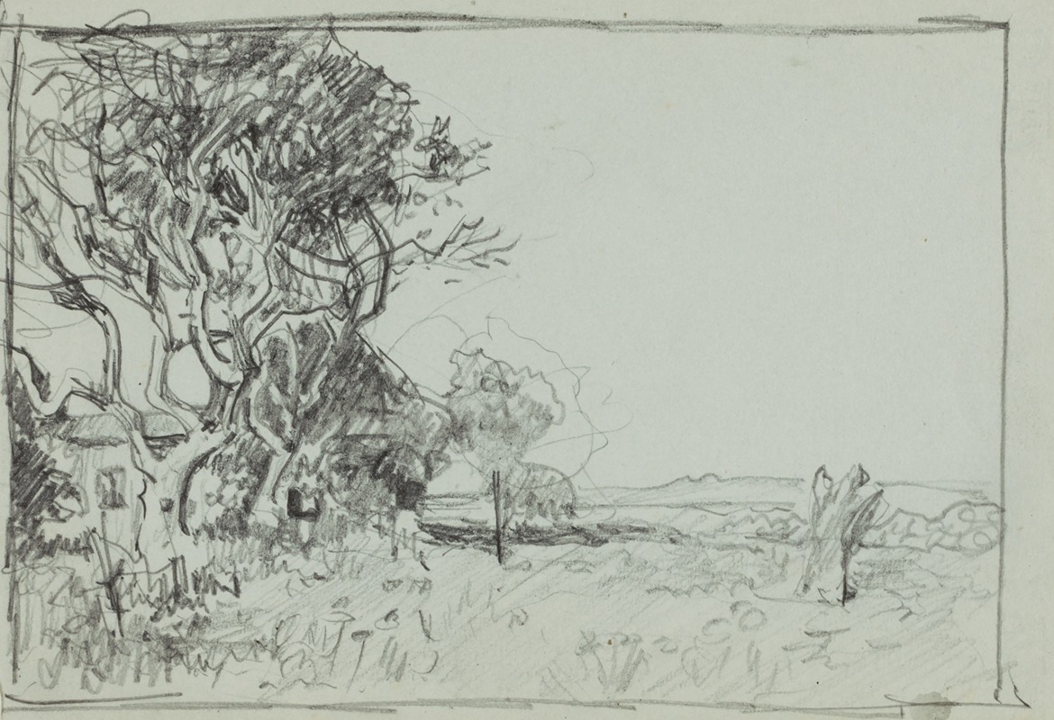 Tree with House by Говард Рассел Батлер — digital art print download