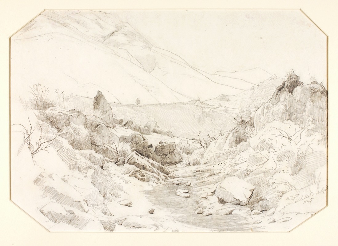 Civitella, Italy by Иоганн Германн Карменке, 1845 — digital art print download