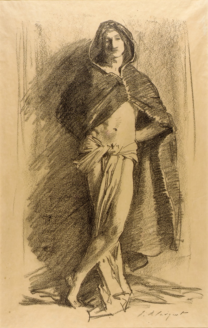 Study of a Young Man (Cloaked) — John Singer Sargent