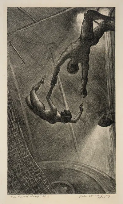 The Missed Leap by John Steuart Curry, 1934 — digital art print download