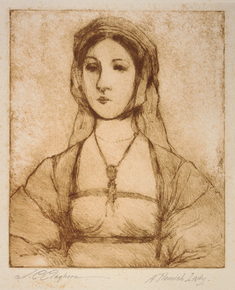 A Flemish Lady by Джозеф С. Клагхорн — digital art print download
