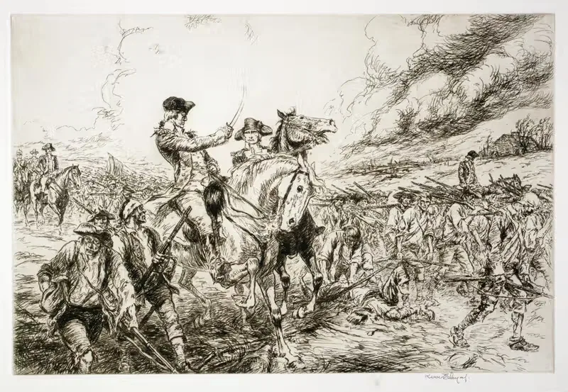 Джордж Вашингтон в Вэлли-Фордж by Керр Эби — digital art print download