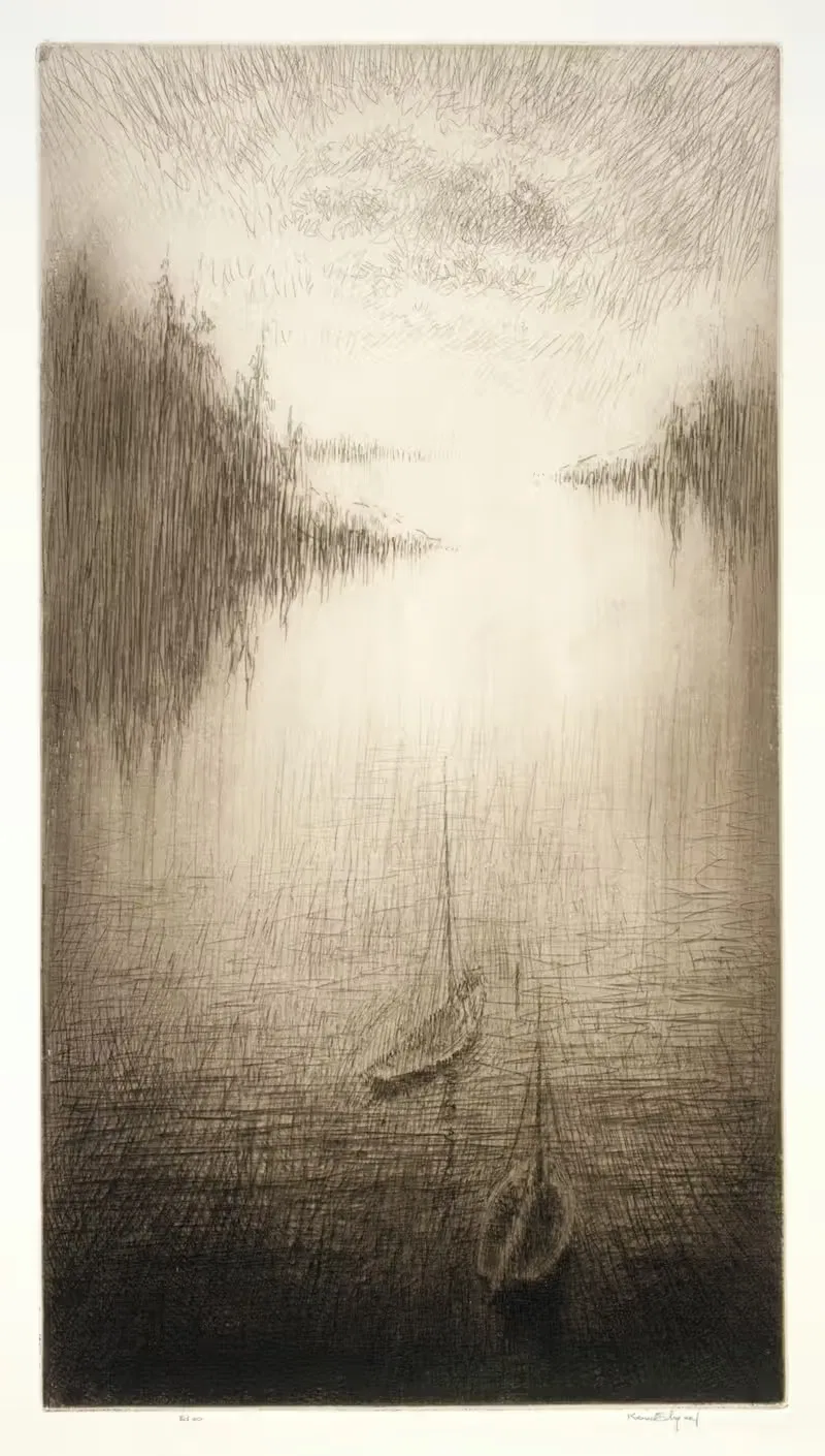 Ночь, Хай-Айленд, Мэн by Керр Эби, 1928 — digital art print download