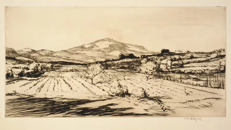 St. Cyr Landscape by Kerr Eby, 1923 — digital art print download