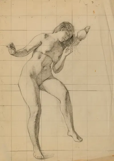 Nude female figure by Луиза Кокс — digital art print download