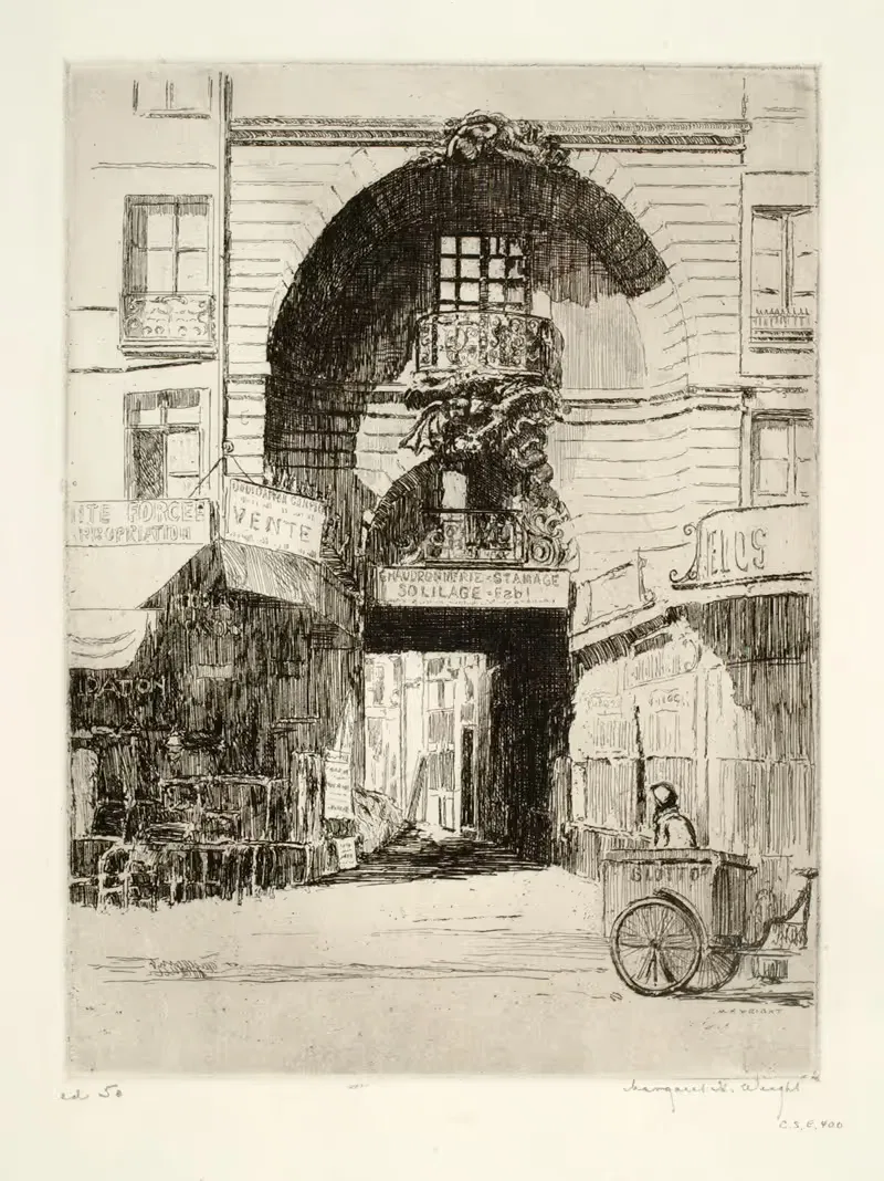 Двор Дракона, Париж by Маргарет Х. Урайт — digital art print download