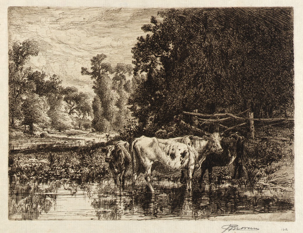 On the Neshaminy by Питер Моран, 1880-1890 — digital art print download