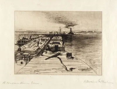 A Hudson River Tow by Роберт Суэйн Гиффорд, 1879 — digital art print download