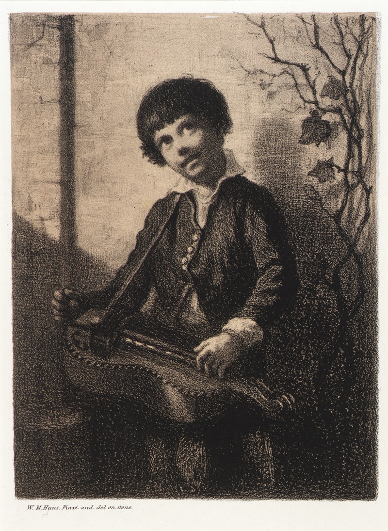 Hurdy-Gurdy Boy by Уильям Моррис Хант, 1857 — digital art print download