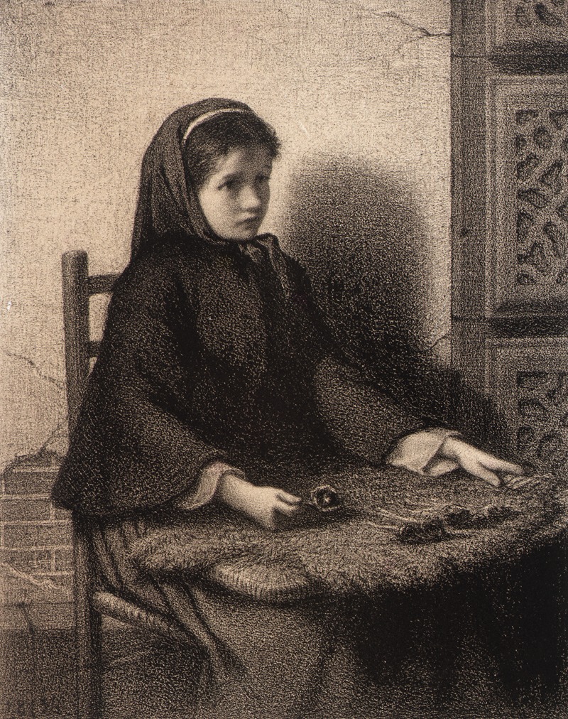 Violet Girl by Уильям Моррис Хант, 1857 — digital art print download