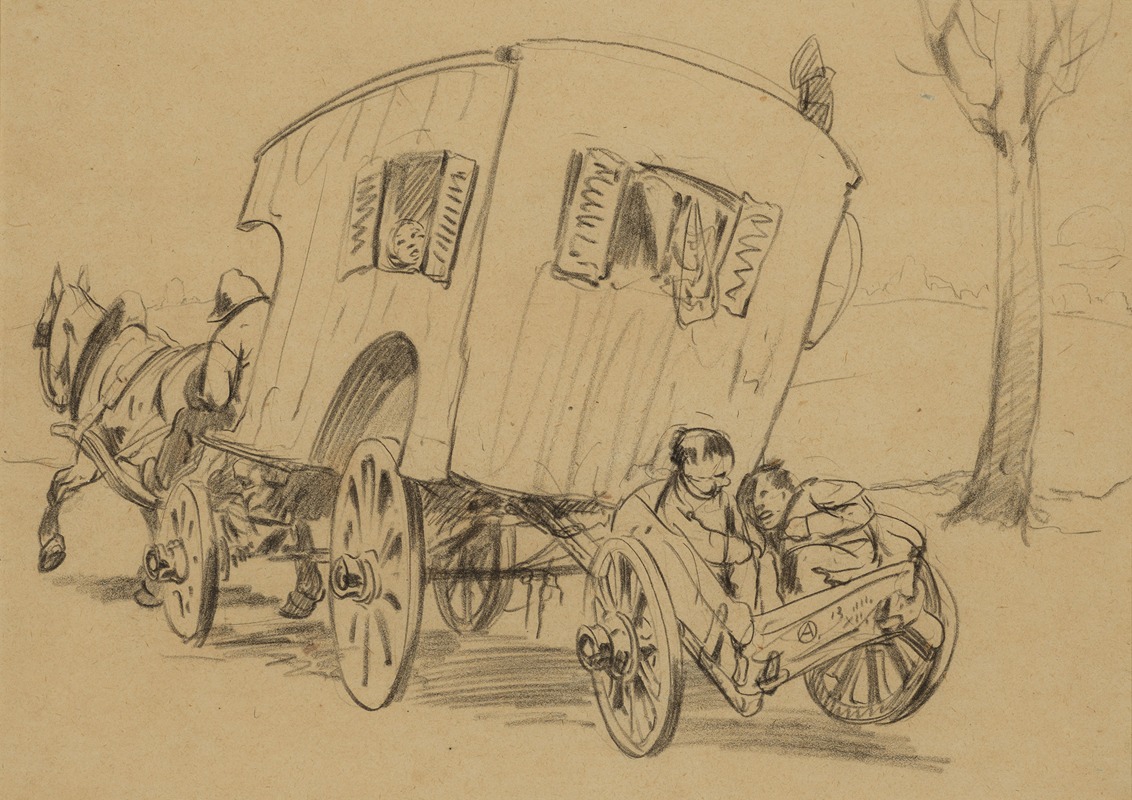 Zigeunerwagen by Альфред Ост, 1912 — digital art print download