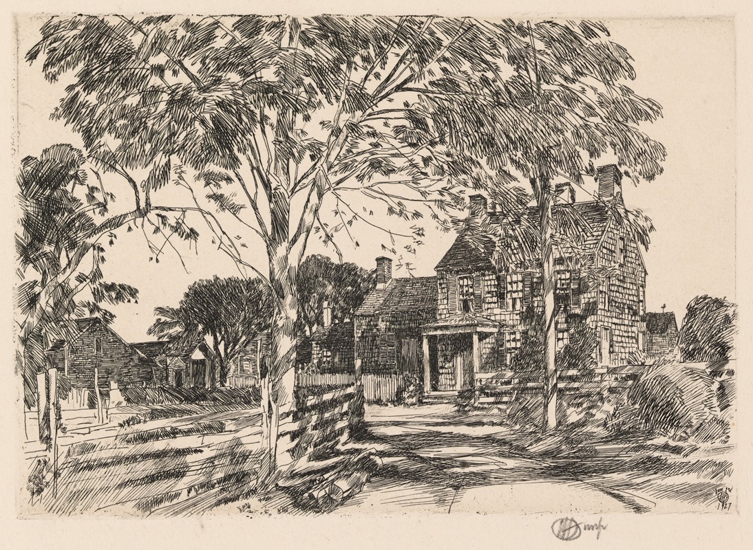 Walt Whitman's Birthplace by Чайлд Хассам, 1927 — digital art print download
