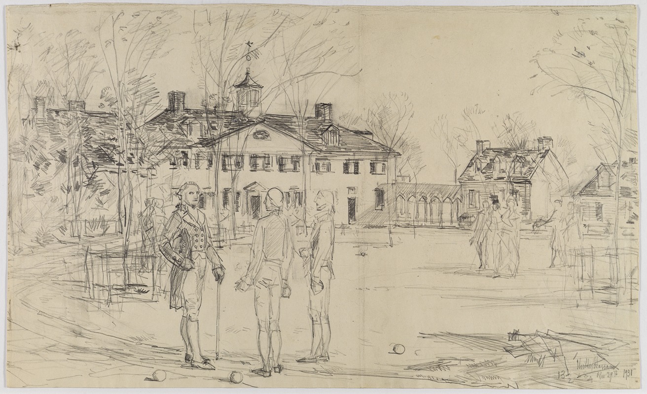 Washington at Mount Vernon by Чайлд Хассам, 1931 — digital art print download