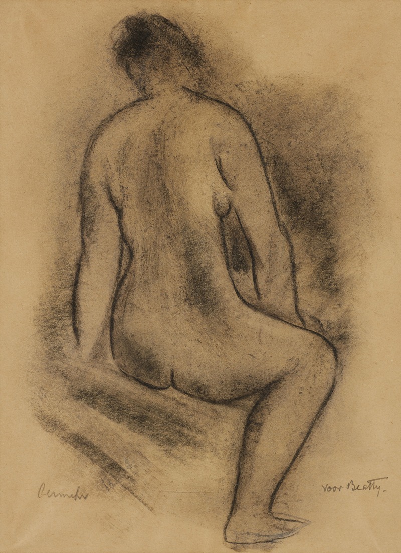 Zittend naakt by Констант Пермеки, 1947 — digital art print download