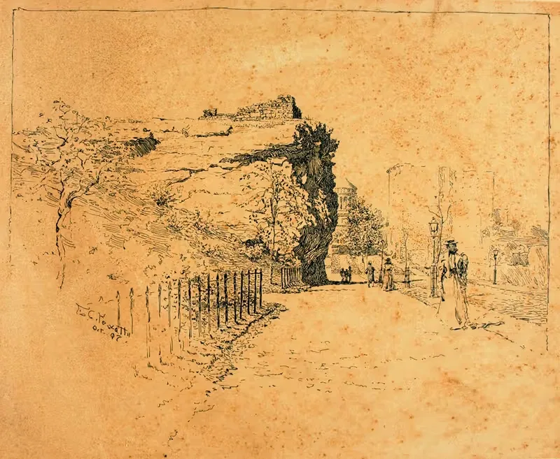 Нью-Йорк, Старый блокхаус by Эрнест Пейзотто, 1897 — digital art print download
