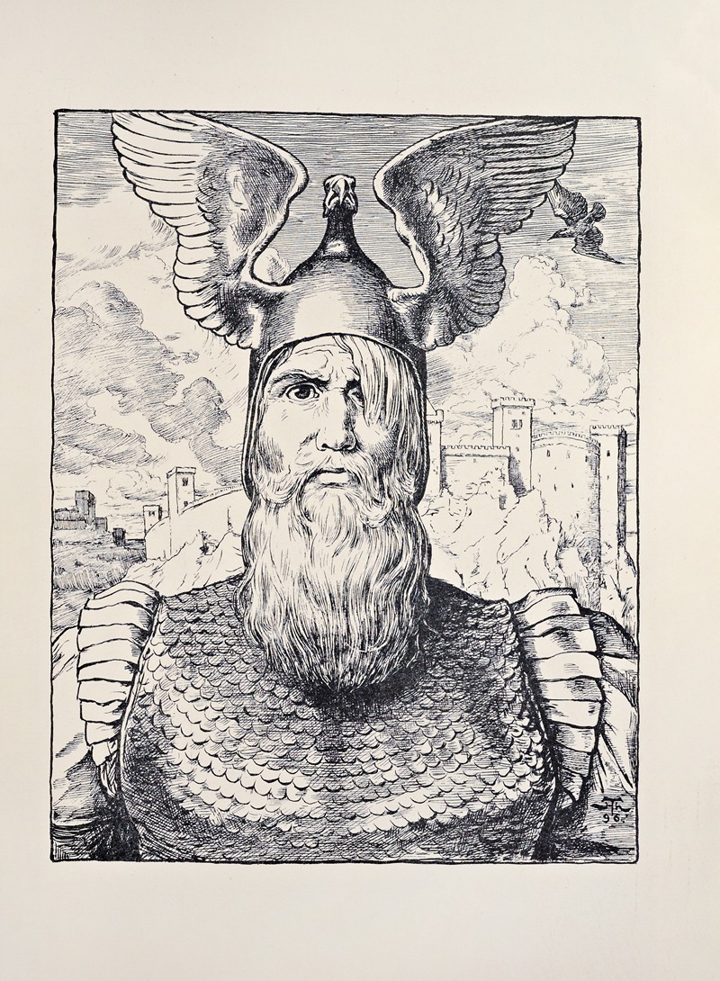 Kopf Wotans by Ханс Тома, 1897 — digital art print download