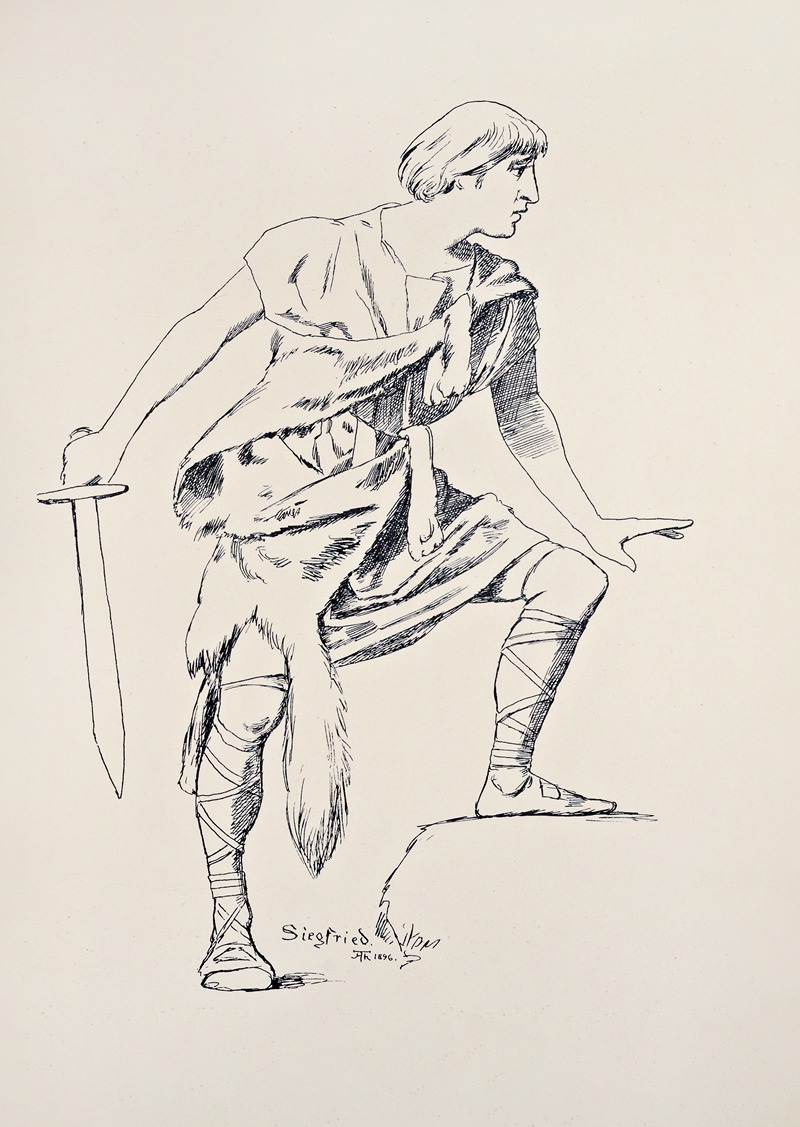 Siegfried, Brunnhilde gewahrend by Ханс Тома, 1897 — digital art print download