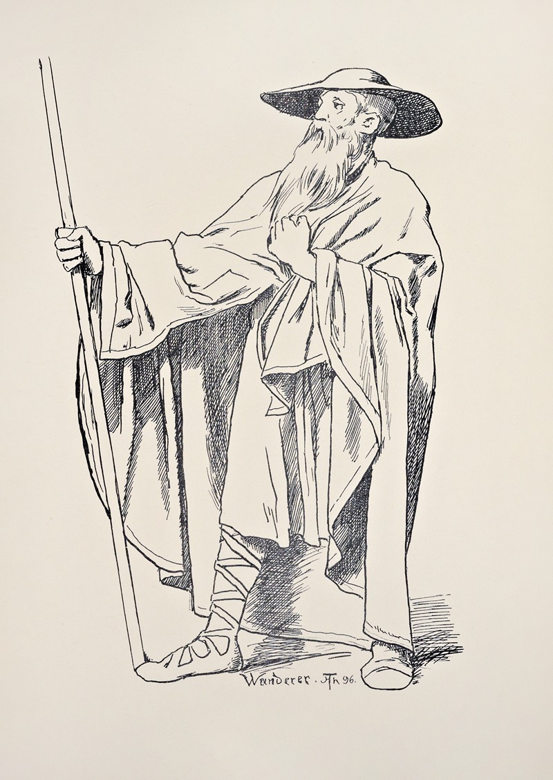 Wotan als Wanderer by Hans Thoma, 1897 — digital art print download